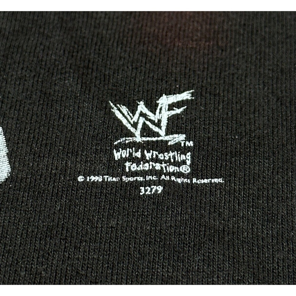 Vintage 1990s WWF Smell What The Rock‎ Is Cooking Wrestling T-Shirt Size XL - Picture 3 of 11